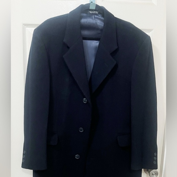 Andrew Fezza Cashmere Blend Italy Gray Winter Coat Men High Quality - Picture 3 of 9